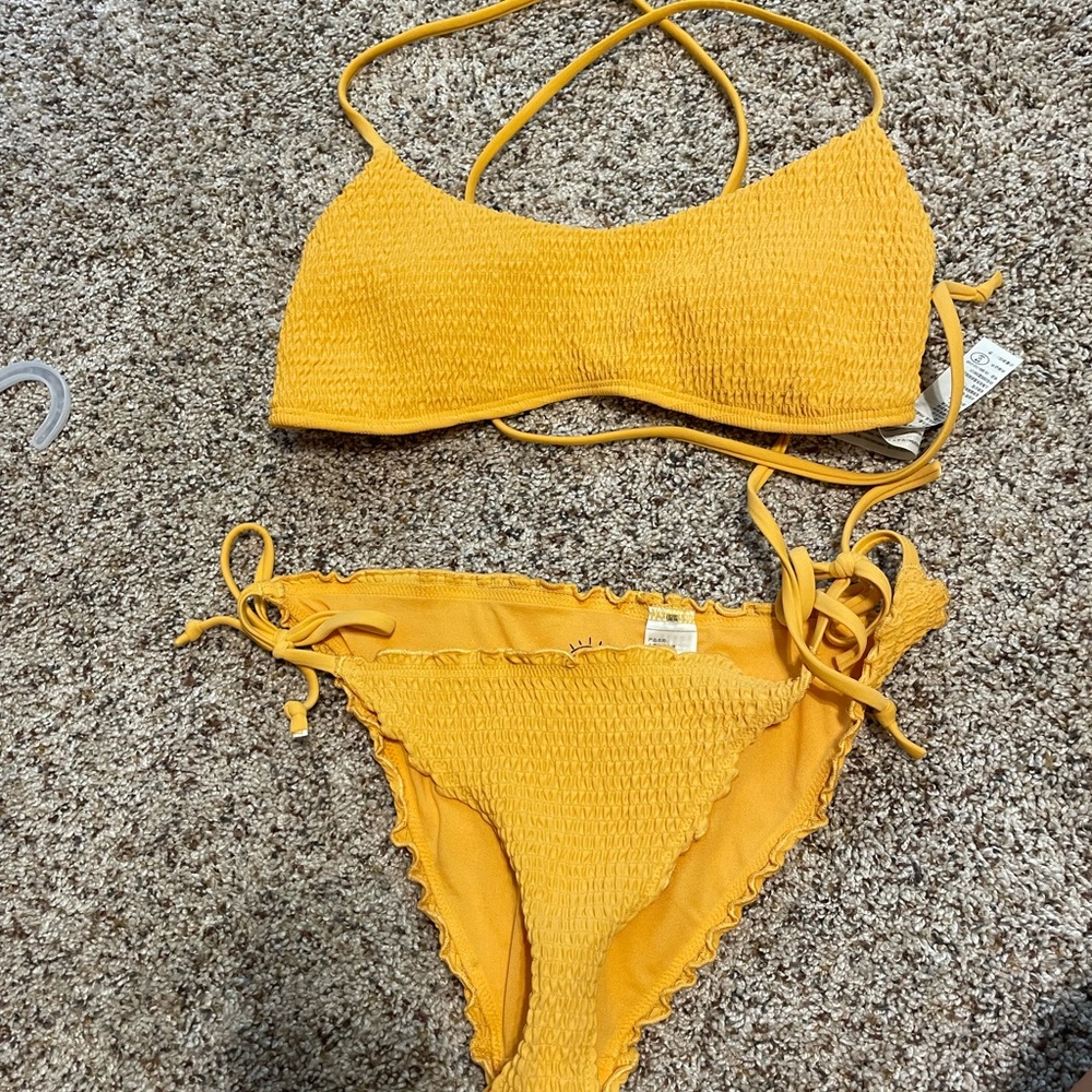 Yellow hollister bikini NWOT